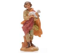Holyart Presepe Fontanini: Pastore con agnello 17 cm Fontanini