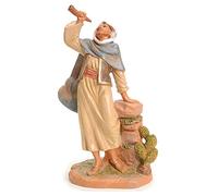 Holyart Presepe Fontanini: Pastore con corno 19 cm Fontanini
