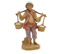Holyart Presepe Fontanini: Pastore con secchi d'acqua 12 cm Fontanini