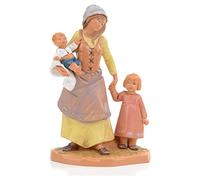 Holyart Presepe Fontanini: Pastorella con 2 bambini Fontanini 12 cm