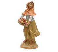 Holyart Presepe Fontanini: Pastorella con cesta frutta 19 cm Fontanini