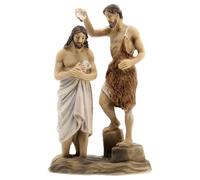 Holyart Presepe Pasquale: Scena Battesimo di Gesù nel Giordano 9 cm