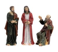 Holyart Presepe Pasquale: Scena condanna di Gesù Caifa Barabba statue 9 cm