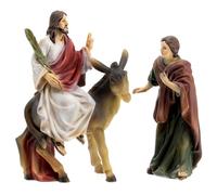 Holyart Presepe Pasquale: Scena Ingresso a Gerusalemme di Gesù resina 9 cm