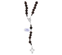 Holyart Rosari argento: Rosario in Ebano con croce in argento 8 mm