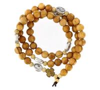 Holyart Rosario Bracciale Elastico Lourdes grani ulivo per Ragazzi