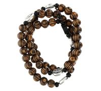 Holyart Rosario Bracciale per Ragazzi ulivo Bicolore Elastico San Benedetto