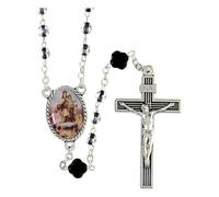 Holyart Rosario Cento Requiem grani Vetro Neri 3 mm