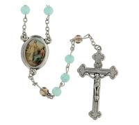 Holyart Rosario Parola grani Vetro Azzurro tondi 6 mm - Collezione Corone Fede 13/47