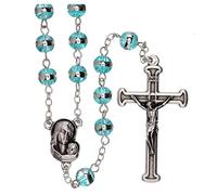 Holyart Rosario Vetro Verde Acqua grani 3 mm
