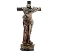 Holyart San Francesco depone Cristo dalla Croce Statua Resina 15 cm