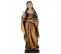 Holyart Santa Teresa d'Avila con Corona di Spine Dipinta Legno Valgardena, 30 cm (11.82 INC.)