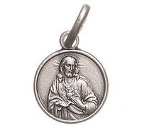 Holyart Scapolare medaglia Sacro Cuore Argento 925 10 mm