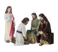 Holyart Set Lavanda dei Piedi 10 cm Resina Dipinta presepe Pasquale
