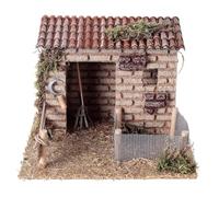 Holyart Stalla per animali vuota 15x15x15 cm presepe 14-16 cm