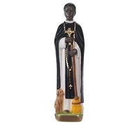 Holyart Statua in gesso dipinto San Martino di Porres 20 cm