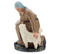 Holyart Statua pastorella con pecore gesso per presepe 30 cm Arte Barsanti