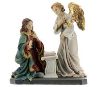 Holyart Statue in resina e PVC: Annunciazione a Maria Arcangelo Gabriele statua resina 16 cm