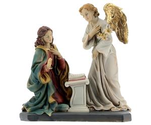 Holyart Statue in resina e PVC: Annunciazione a Maria Arcangelo Gabriele statua resina 16 cm