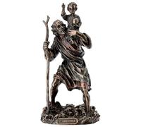 Holyart Statue in resina e PVC: San Cristoforo bronzato 20 cm Veronese Design