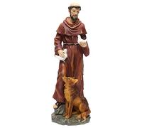 Holyart Statue in resina e PVC: San Francesco con lupo 50 cm resina