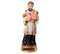 Holyart Statue in resina e PVC: San Gaetano e il Bambino resina dipinta a mano statuina 12 cm