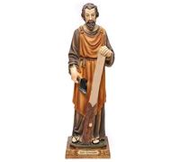 Holyart Statue in resina e PVC: San Giuseppe falegname 43 cm resina colorata