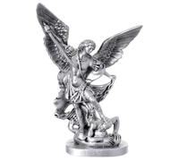 Holyart Statue in resina e PVC: San Michele arcangelo statua argento 20 cm resina