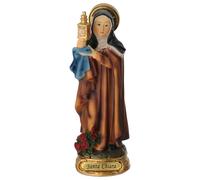 Holyart Statue in resina e PVC: Santa Chiara statua resina dipinta 12 cm
