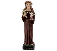 Holyart Statue in resina e PVC: Santa Rosalia croce teschio Vangelo statua resina 21 cm