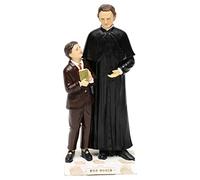 Holyart Statue in resina e PVC: Statua in resina Don Bosco e D. Savio h 20 cm