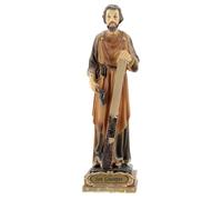 Holyart Statue in resina e PVC: Statua San Giuseppe falegname resina dipinta 15 cm