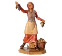 Holyart Statuina Fontanini Ragazza coglie l'uva PVC presepe 9,5 cm