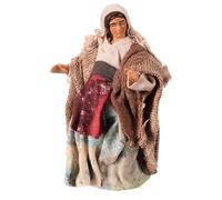 Holyart Statuina presepe napoletano donna incinta h 10 cm terracotta