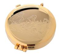 Holyart Teche Eucaristiche: Teca eucaristica Dorata con Incisione Ultima Cena 5,3 cm