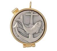 Holyart Teche Eucaristiche: Teca Mini Pesce Peltro