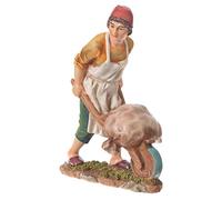 Holyart Uomo con carriola presepe 30 cm Resina