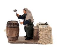 Holyart Uomo ripara Botte Movimento presepe Napoletano da 10 cm