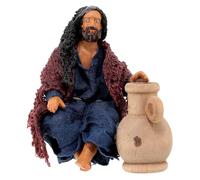 Holyart Uomo seduto con anfora presepe napoletano 10 cm 10x5