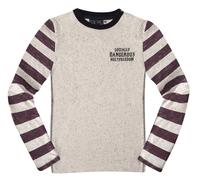 HolyFreedom Dangerous Camicia manica lunga, Crema/nero/rosso, Taglia L