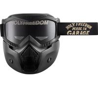 HolyFreedom Fat Rat Set Occhiali Motocross + Maschera, nero, Taglia unica