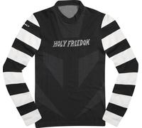 HolyFreedom Gattabuia Collar Camicia funzionale a maniche lunghe, nero-bianco, taglia XS S per maschi