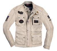 HolyFreedom Quattro Evolution Giacca in pelle da moto, bianco, taglia XL per maschi