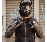 HolyFreedom Zero Denim Giacca da moto in pelle/tessuto, nero/marrone, Taglia 3XL