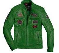 HolyFreedom Zero Evolution Giacca in pelle da moto, verde, taglia 2XL per maschi