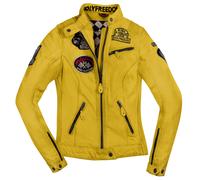 HolyFreedom Zero Giacca in pelle da moto da donna, giallo, taglia M per donne