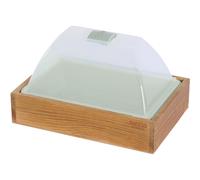 Holz-Zimmergewächshaus Mini-Gewächshaus Con Klimahaube & 15 Aufnahmeringen