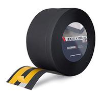 HOLZBRINK Battiscopa adesivo in PVC 100x25mm, 25 m | Profilo angolare PVC | Bordo adesivo per pareti in cucina, garage, corridoio | Colore: nero