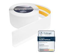 HOLZBRINK Battiscopa adesivo in PVC 100x25mm, 5 m | Profilo angolare PVC | Bordo adesivo per pareti in cucina, garage, corridoio | Colore: bianco