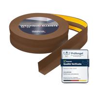 HOLZBRINK Battiscopa adesivo in PVC 32x23mm, 5 m | Bordino per top cucina, mobile per bagno | Zoccolino battiscopa | Colore: rovere scuro